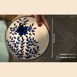 Blue Pottery quater plate set