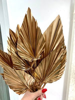 palm leaves-Golden set of 5