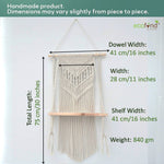 ecofynd Macrame Wall Hanging Shelf shelf freeshipping - Ecofynd