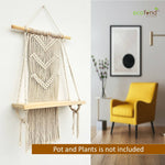 ecofynd Macrame Wall Hanging Shelf shelf freeshipping - Ecofynd