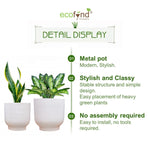 Eva Black Metal Plant Pots Planter freeshipping - Ecofynd