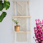 ecofynd Bohemian Macrame Wall Hanging Shelves shelf freeshipping - Ecofynd