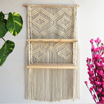 ecofynd Bohemian Macrame Wall Hanging Shelves shelf freeshipping - Ecofynd