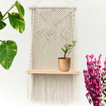 ecofynd Macrame Wall Hanging Shelf shelf freeshipping - Ecofynd