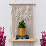 ecofynd Macrame Wall Hanging Shelf shelf freeshipping - Ecofynd