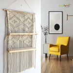 ecofynd Bohemian Macrame Wall Hanging Shelves shelf freeshipping - Ecofynd