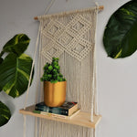 ecofynd Macrame Wall Hanging Shelf shelf freeshipping - Ecofynd