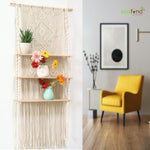 ecofynd Bohemian Macrame Wall Hanging Shelves shelf freeshipping - Ecofynd