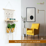 ecofynd Macrame Wall Hanging Shelf shelf freeshipping - Ecofynd