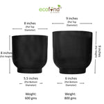 Eva Black Metal Plant Pots Planter freeshipping - Ecofynd