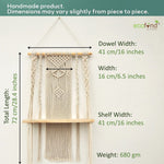 ecofynd Macrame Wall Hanging Shelf shelf freeshipping - Ecofynd