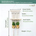 ecofynd Macrame Wall Hanging Shelf shelf freeshipping - Ecofynd