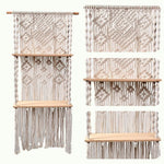 ecofynd Bohemian Macrame Wall Hanging Shelves shelf freeshipping - Ecofynd