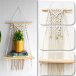 ecofynd Macrame Wall Hanging Shelf shelf freeshipping - Ecofynd