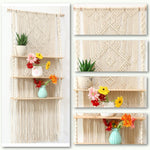 ecofynd Bohemian Macrame Wall Hanging Shelves shelf freeshipping - Ecofynd