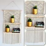 ecofynd Bohemian Macrame Wall Hanging Shelves shelf freeshipping - Ecofynd