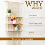 ecofynd Bohemian Macrame Wall Hanging Shelves shelf freeshipping - Ecofynd