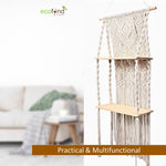 ecofynd Bohemian Macrame Wall Hanging Shelves shelf freeshipping - Ecofynd