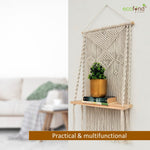 ecofynd Macrame Wall Hanging Shelf shelf freeshipping - Ecofynd