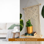 ecofynd Macrame Wall Hanging Shelf shelf freeshipping - Ecofynd