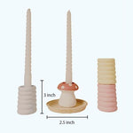 Pastel Perch Mini candle stand set of 4