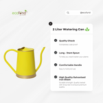 ecofynd 2 Liter Yellow Watering Can with Long Spout Watering Can freeshipping - Ecofynd