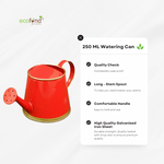 ecofynd 250 ml Red Watering Can with Gold Border for Kids Watering Can freeshipping - Ecofynd